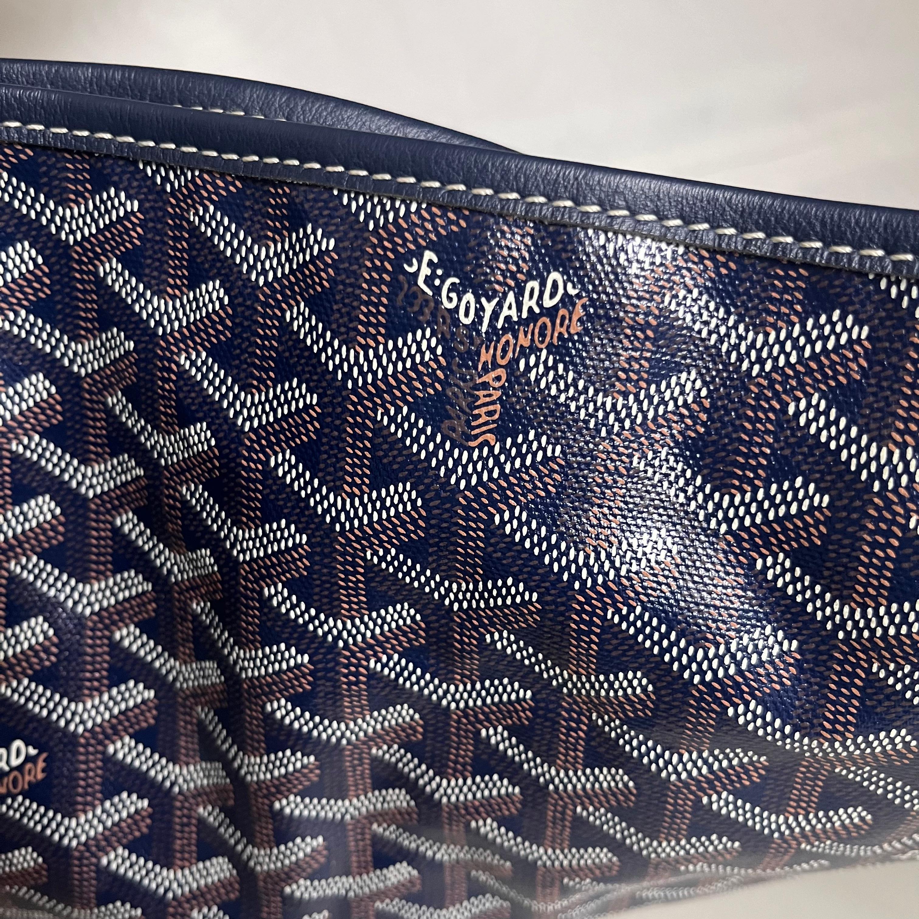 Goyard Saint Louis GM Tragetasche Große Marineblau im Angebot 14