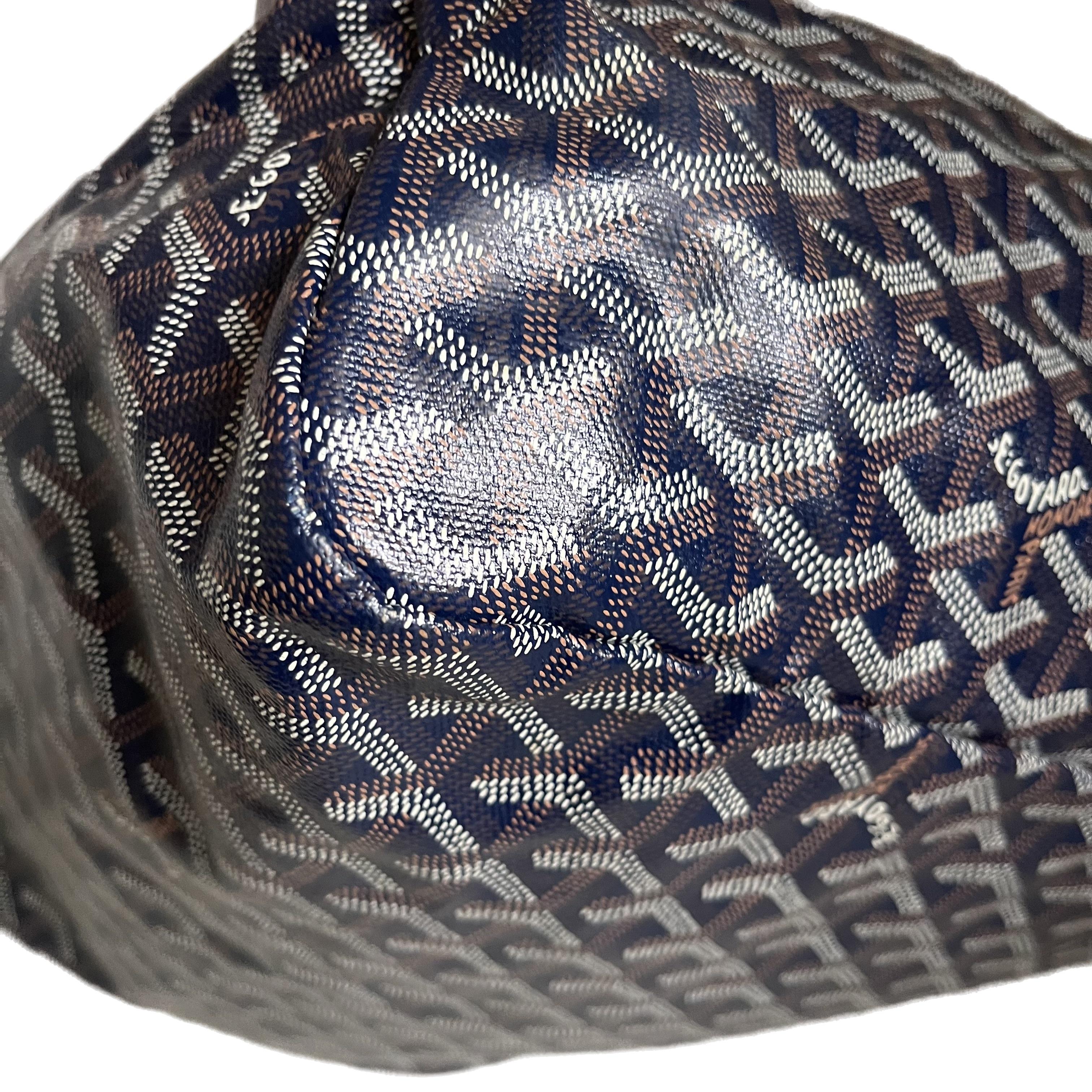 Goyard Saint Louis GM Tragetasche Große Marineblau im Angebot 4