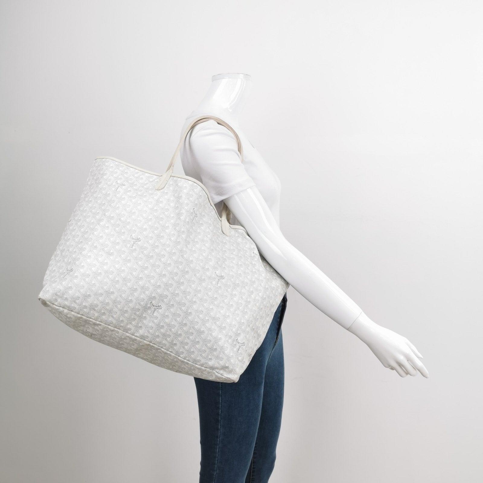 Goyard Saint Louis GM Tote Large White These are professional photos of the actual bag offered by Luxbags. CONDITION: VERY GOOD This preloved authentic handbag is in very good condition with minor rubbing around the corners and handles. DETAILS: