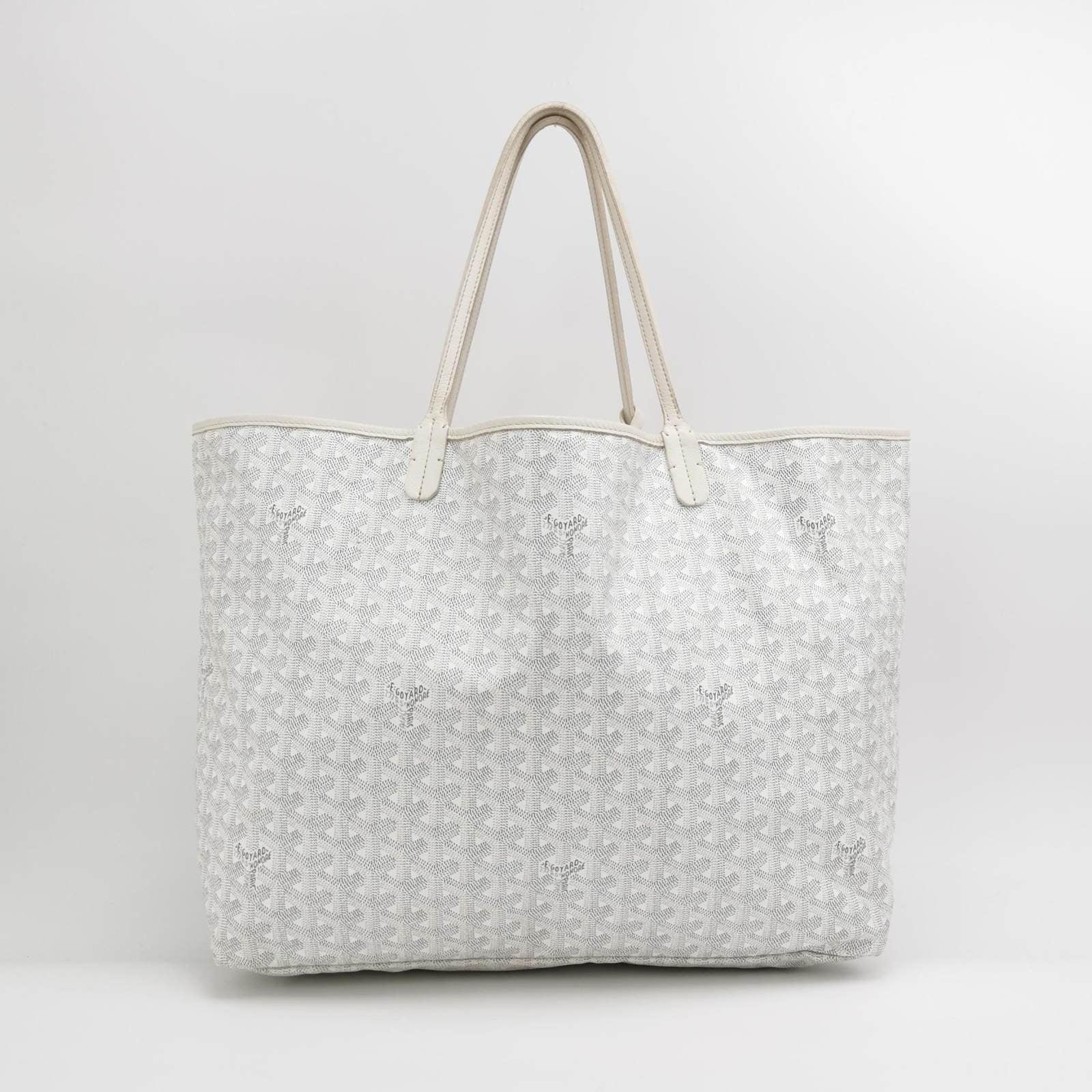 Goyard Saint Louis GM Tote Large White In Good Condition In AUBERVILLIERS, FR