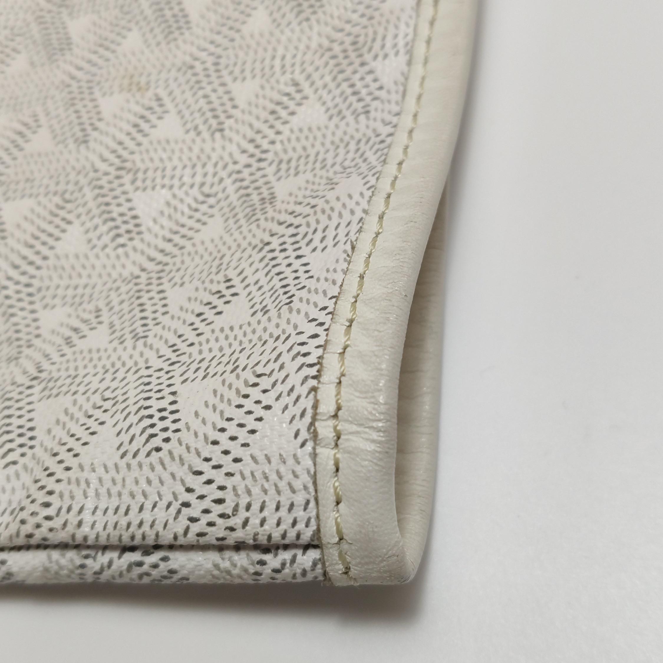 Goyard Saint Louis GM Tote Large White Goyardine Canvas 2011 en vente 12