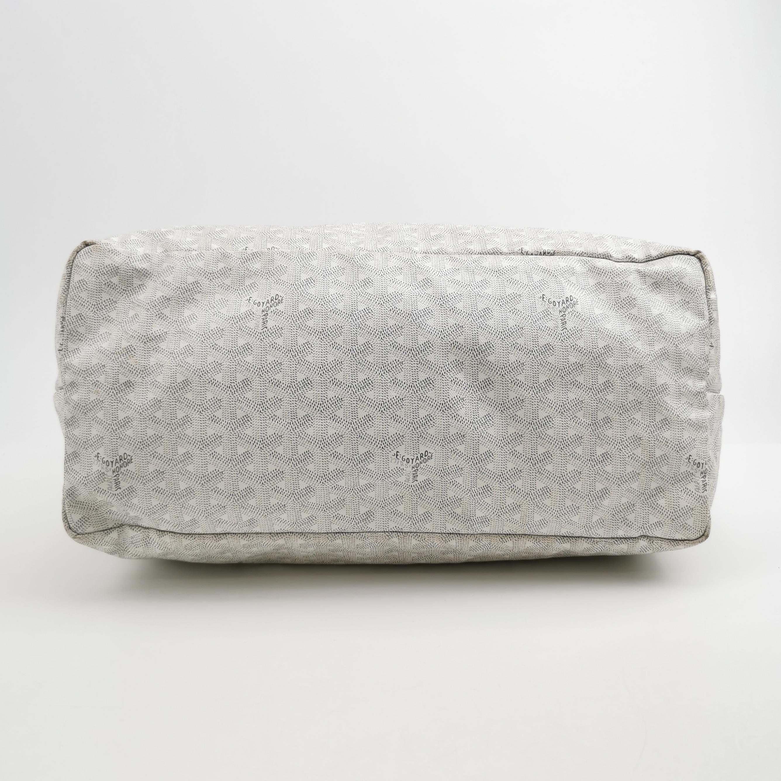 Goyard Saint Louis GM Tote Large White Goyardine Canvas 2011 en vente 2