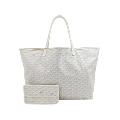 Goyard Saint Louis GM Tote Large White Goyardine Canvas 2011