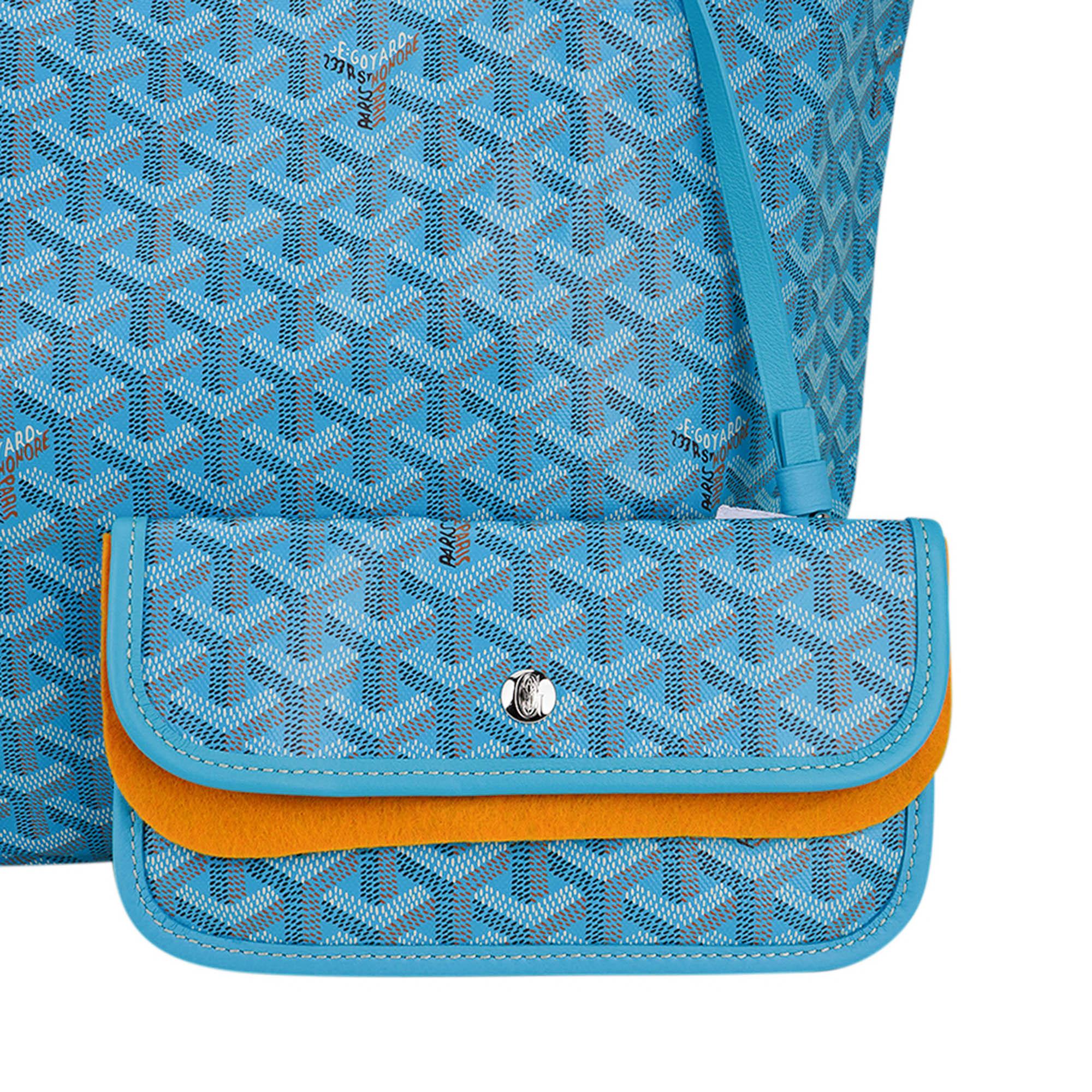 Goyard Saint Louis GM Turquoise Goyardine Canvas with Balise Beach Towel 2024 11