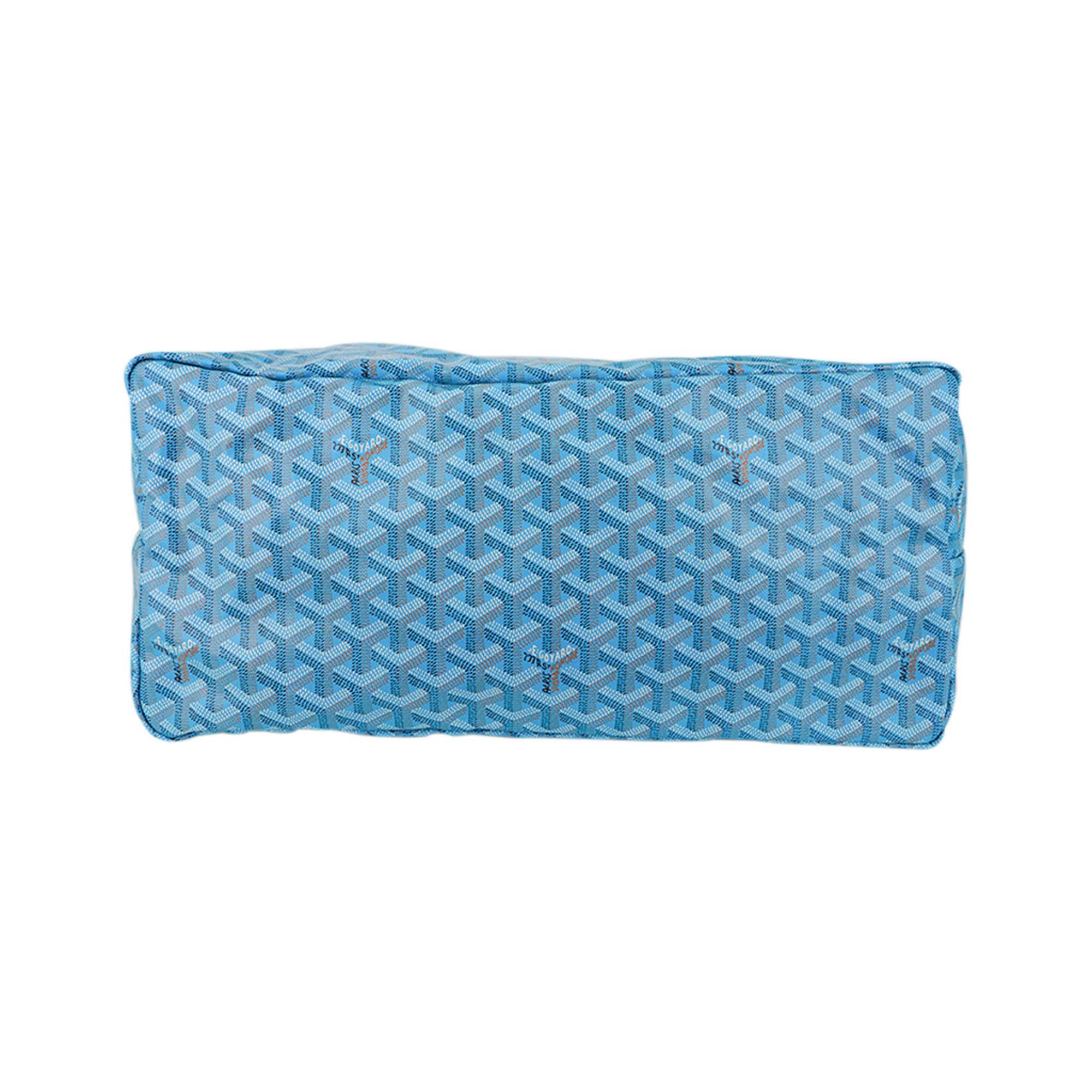 Goyard Saint Louis GM Turquoise Goyardine Canvas with Balise Beach Towel 2024 13