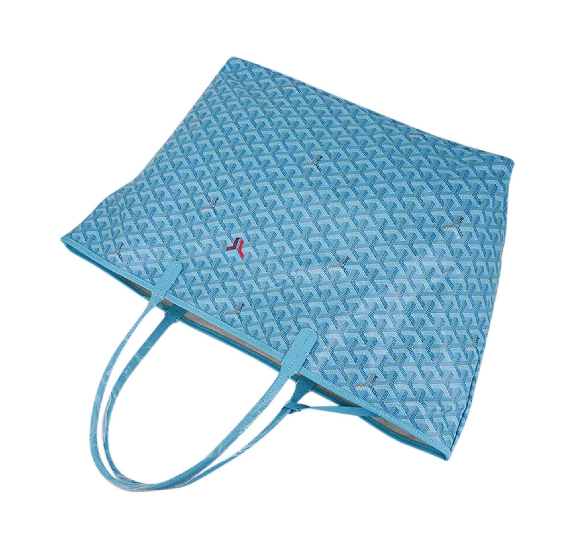 Goyard Saint Louis GM Turquoise Goyardine Canvas with Balise Beach Towel 2024 2