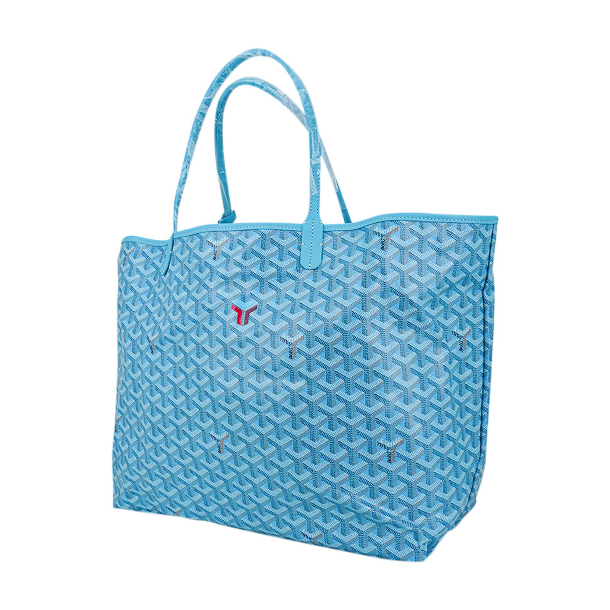 Women's Goyard Saint Louis GM Turquoise Goyardine Canvas with Balise Beach Towel 2024