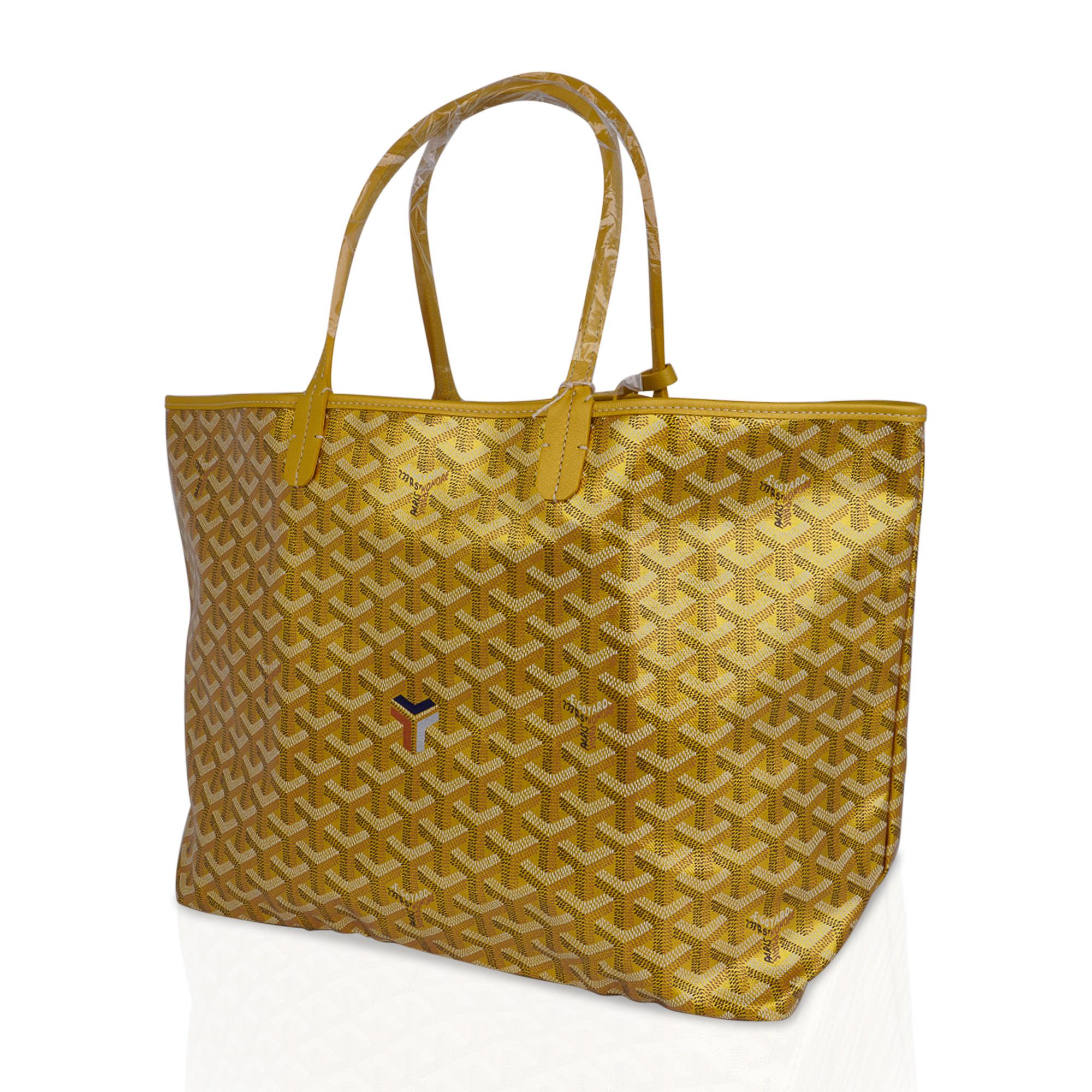Brown Goyard Saint Louis Metallic Gold PM Tote Bag Limited Edition 2021 New w/Tag
