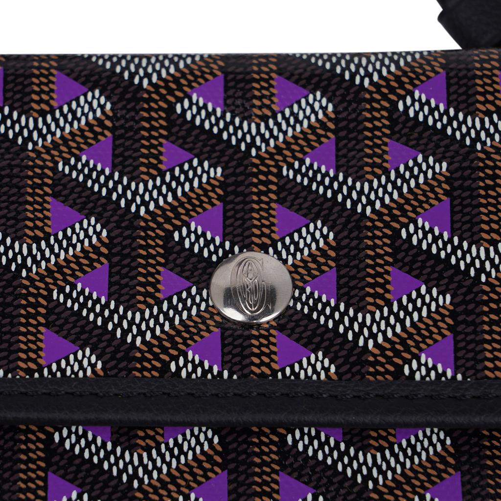 Noir Sac fourre-tout Goyard Saint Louis Opaline Claire Voie Purple - Grand modèle en édition limitée