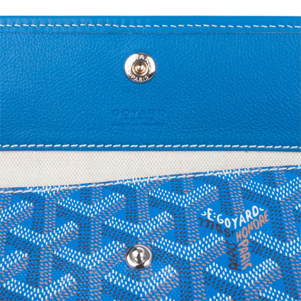 Goyard Saint Louis PM Chevron Blue Print Canvas Tote Bag 3