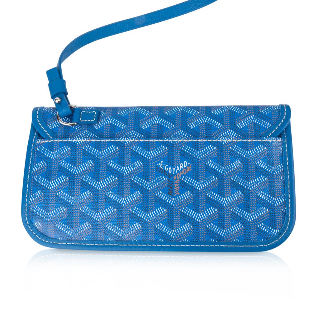 Goyard Saint Louis PM Chevron Blue Print Canvas Tote Bag 4