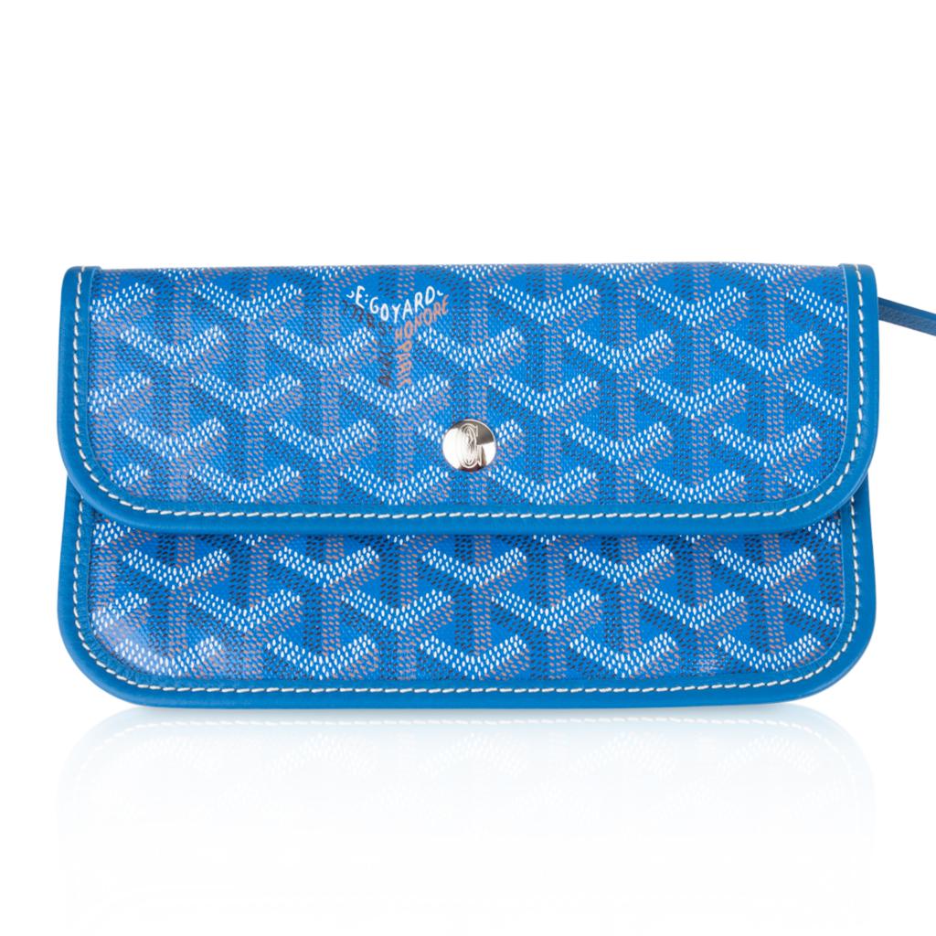 Goyard Saint Louis PM Chevron Blue Print Canvas Tote Bag at