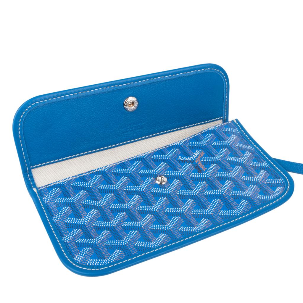 Goyard Saint Louis PM Chevron Blue Print Canvas Tote Bag 2
