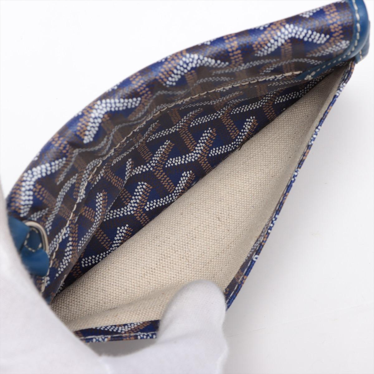 Goyard Saint Louis PM Leather Tote Bag Navy Blue 5