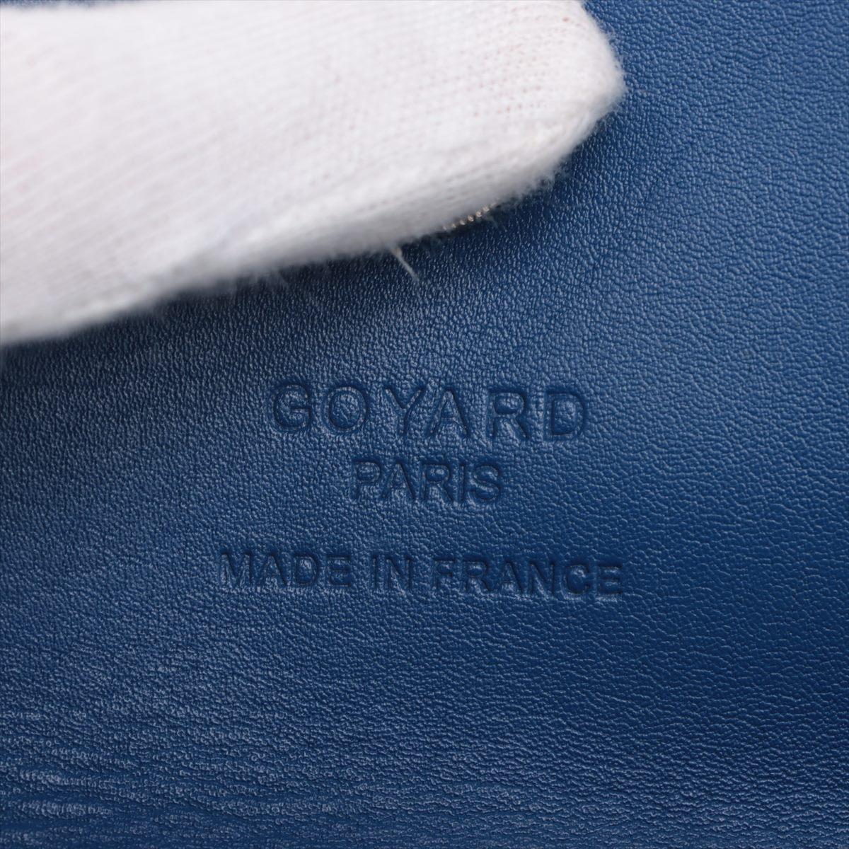 Goyard Saint Louis PM Leather Tote Bag Navy Blue 6