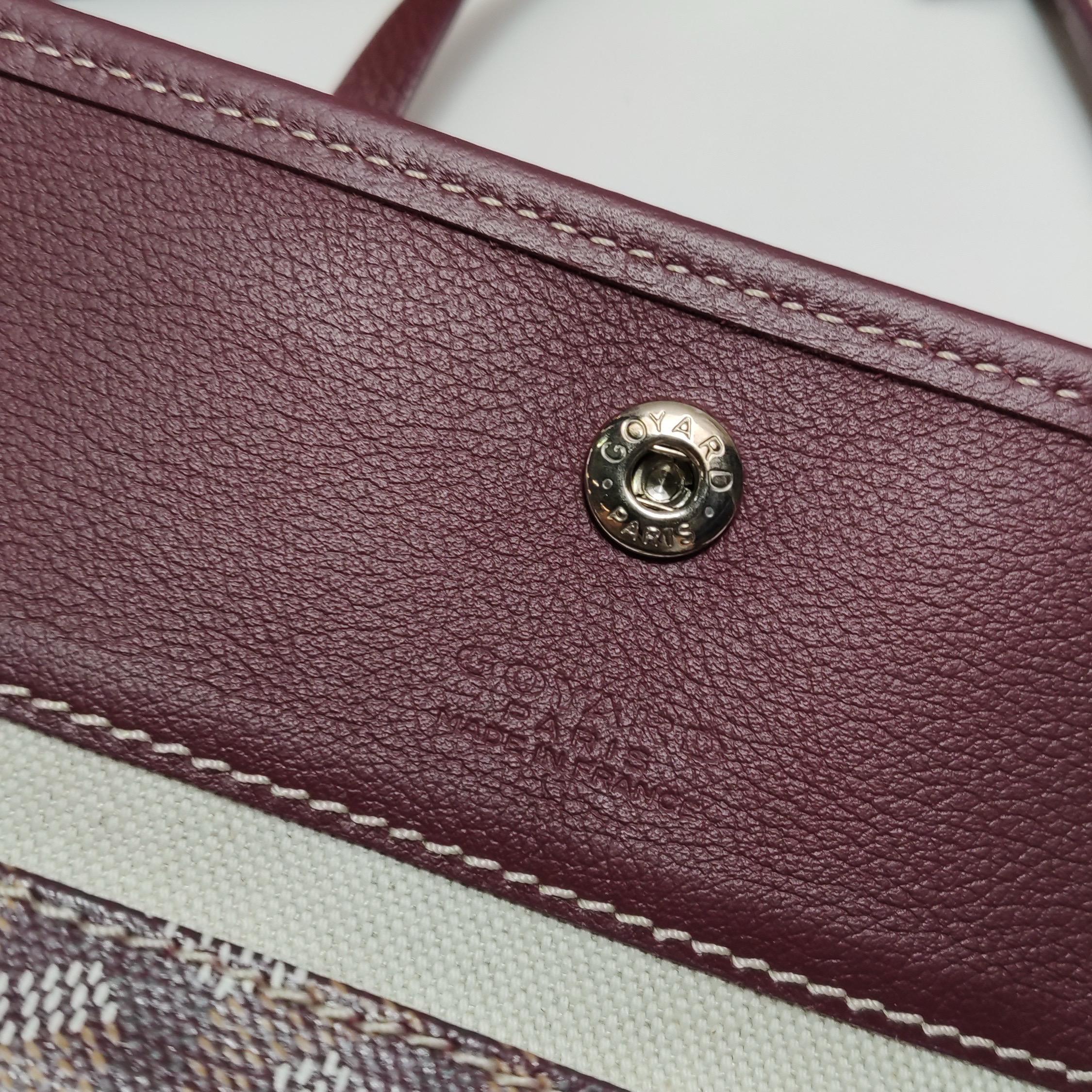 Goyard Saint Louis PM Medium Burgundy Goyardine Tote 2017 en vente 7