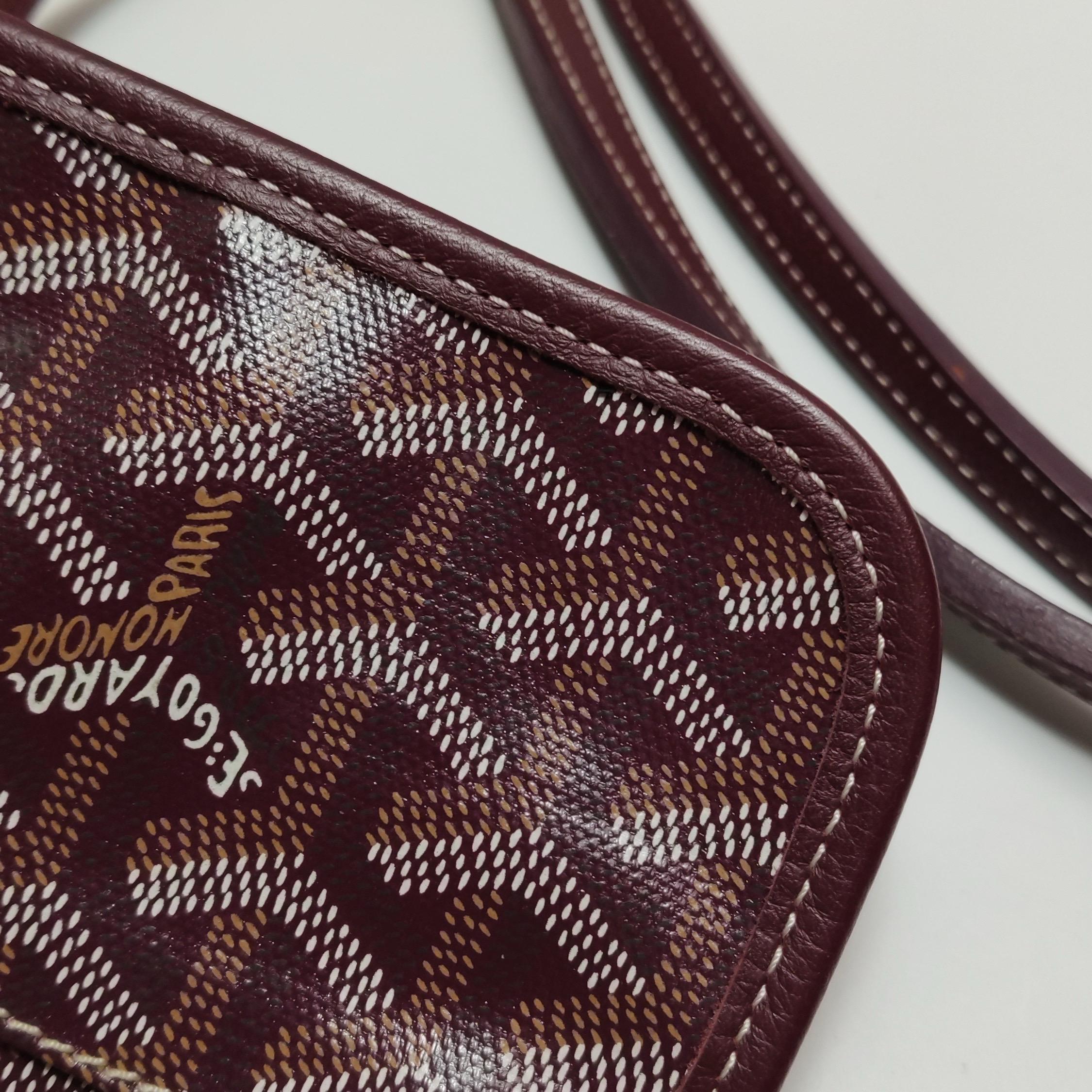 Goyard Saint Louis PM Medium Burgundy Goyardine Tote 2017 en vente 12