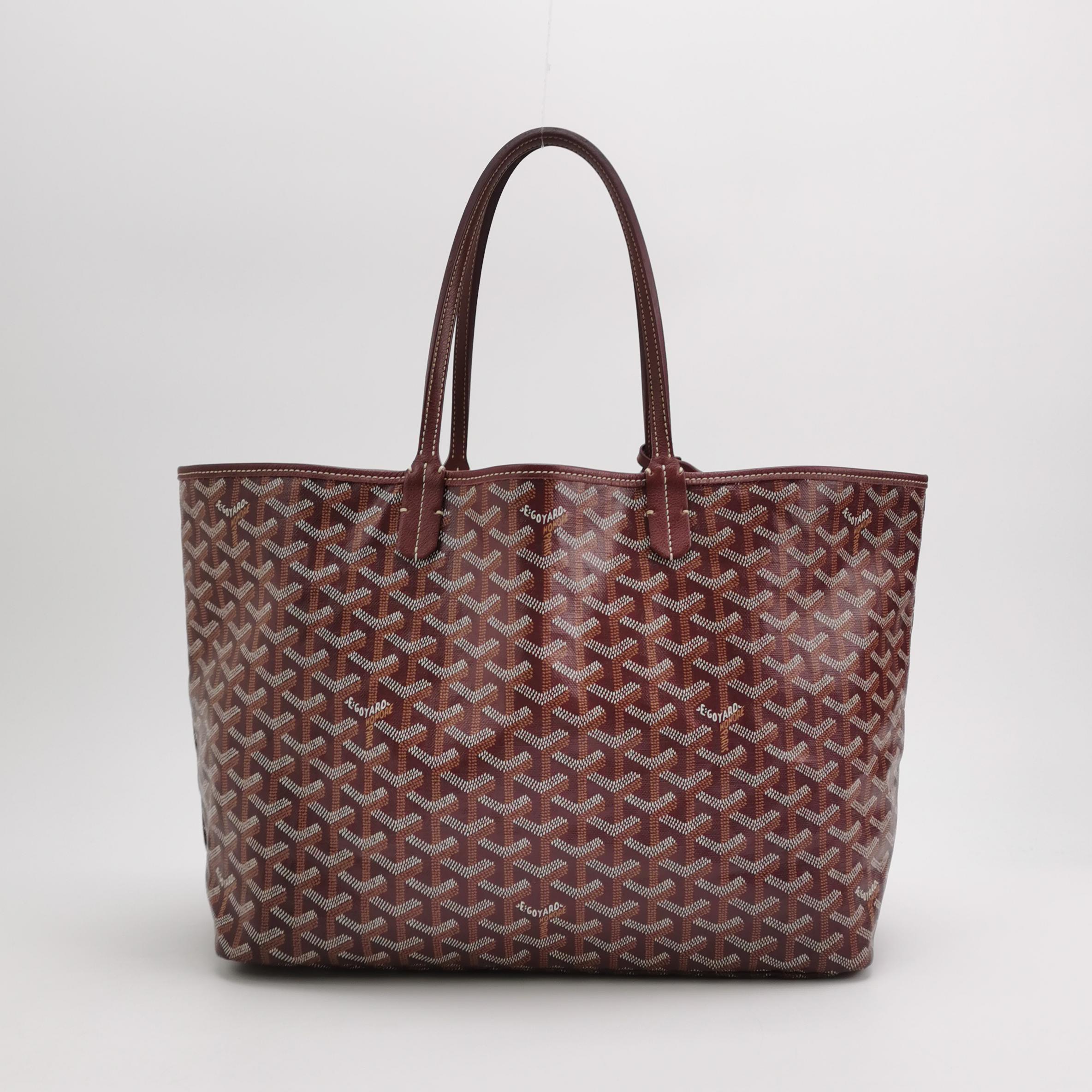 Goyard Saint Louis PM Medium Burgundy Goyardine Tote 2017 Bon état - En vente à AUBERVILLIERS, FR
