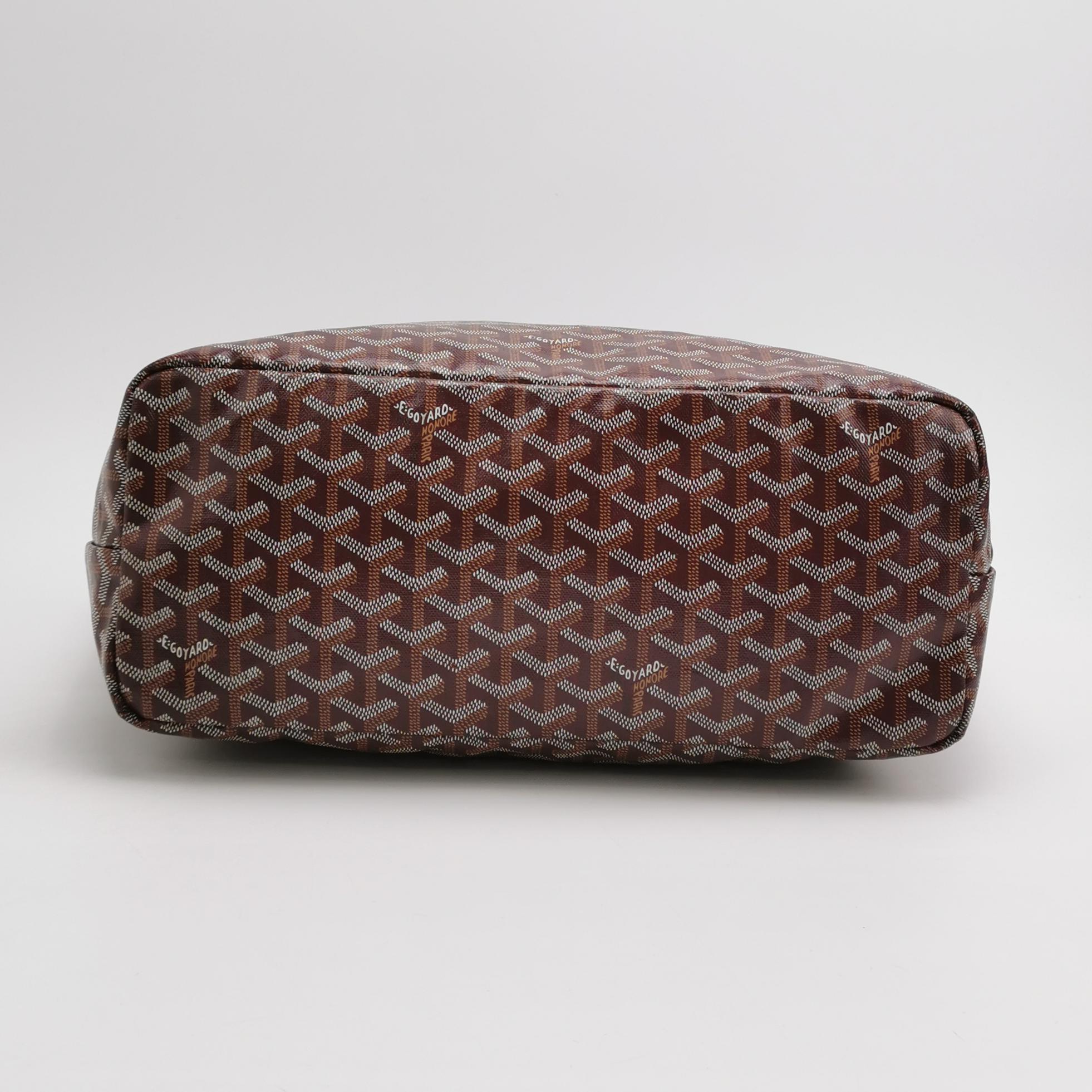 Goyard Saint Louis PM Medium Burgundy Goyardine Tote 2017 en vente 3