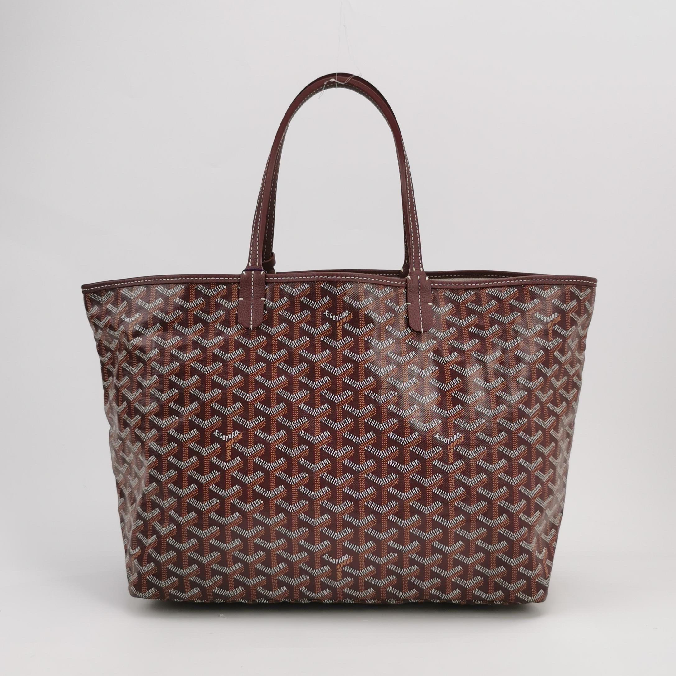 Goyard Saint Louis PM Medium Burgundy Goyardine Tote 2020 in vendita 5