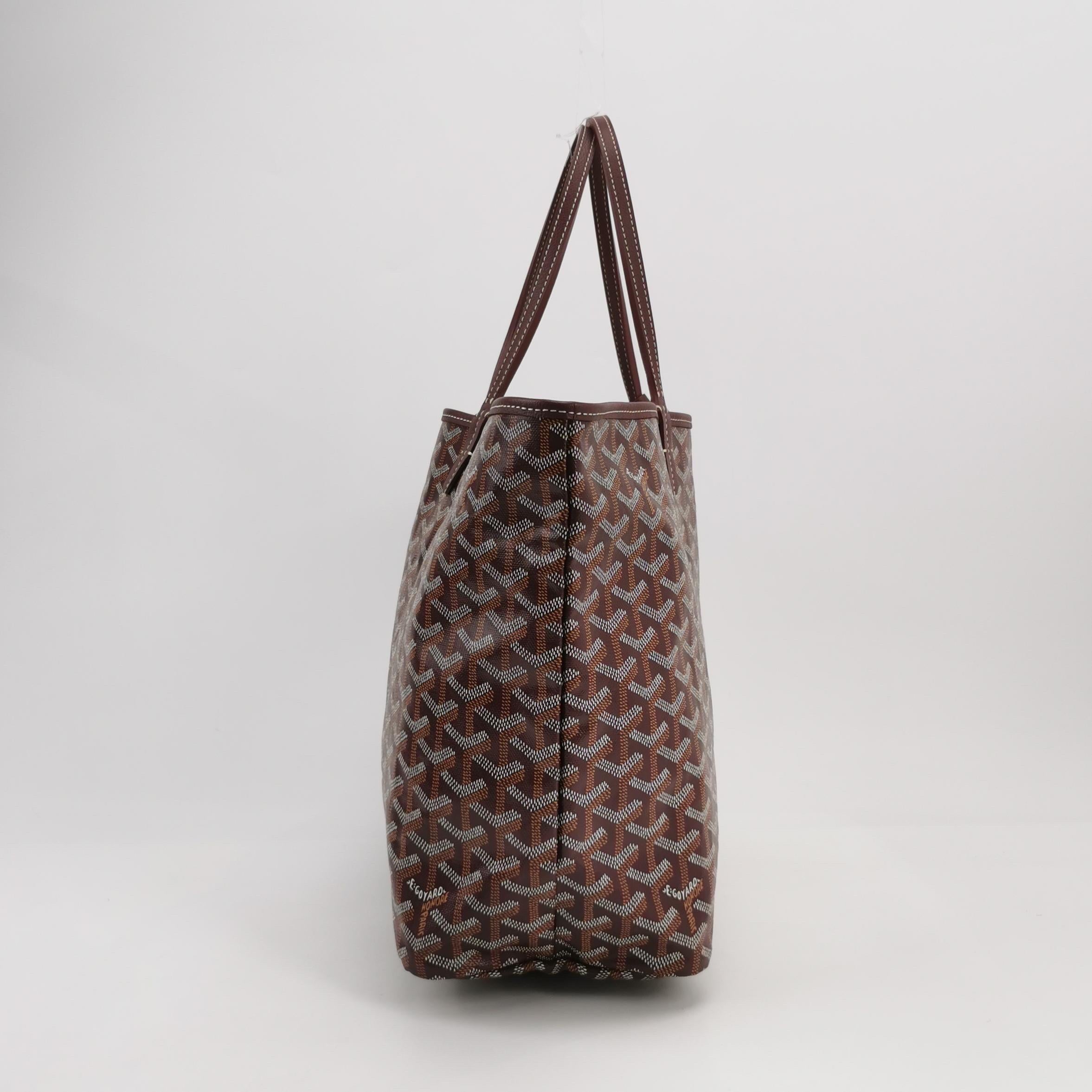 Goyard Saint Louis PM Medium Burgundy Goyardine Tote 2020 In condizioni ottime in vendita a AUBERVILLIERS, FR