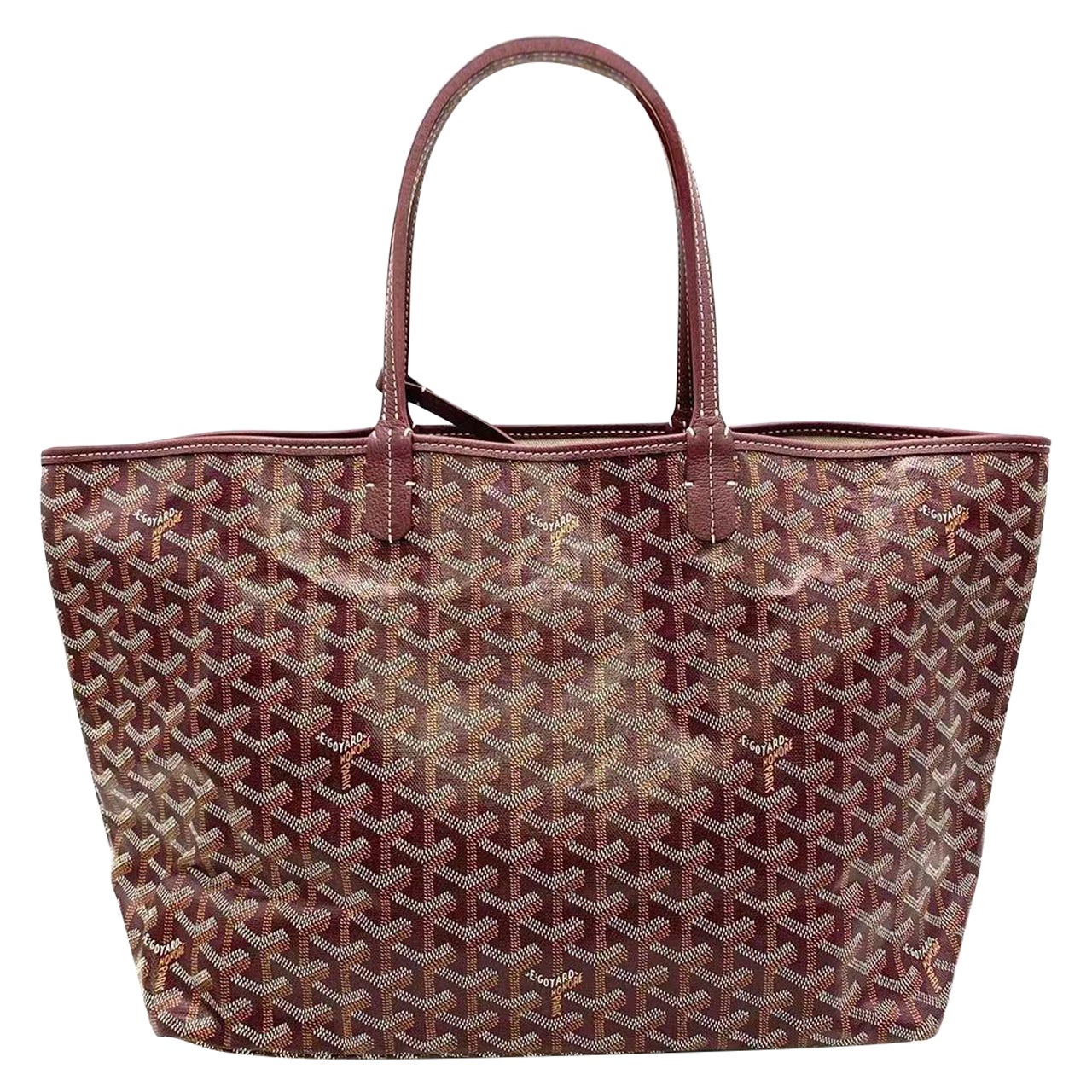 Goyard Saint Louis PM Medium Burgundy Goyardine Tote 2020 en vente
