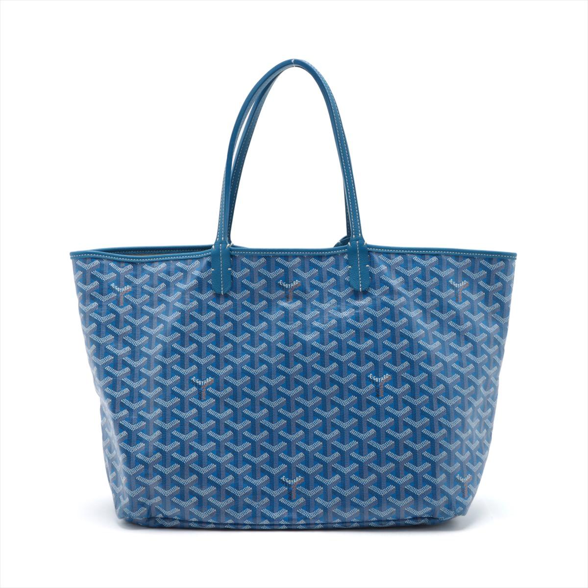 Goyard Saint Louis PM Tote Bag Blue In Good Condition In Indianapolis, IN