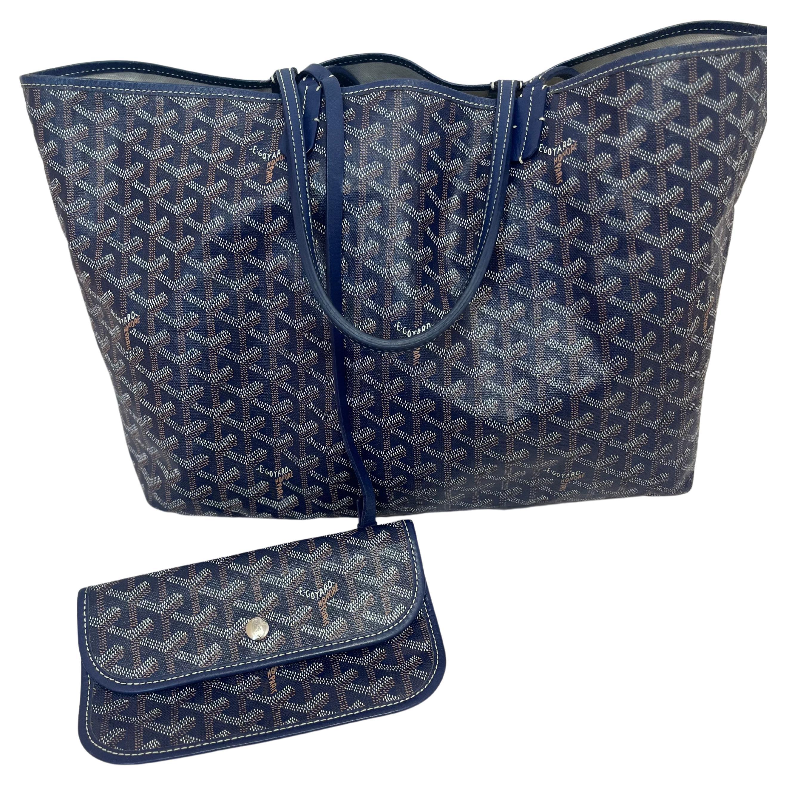 Goyard Saint Louis PM Tote in Blue For Sale