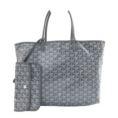 Goyard Saint Louis PM Tote Large Grey Goyardine Canvas 2023