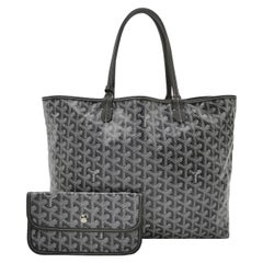 Goyard Saint Louis PM Tote Large Grey Goyardine Canvas 2023