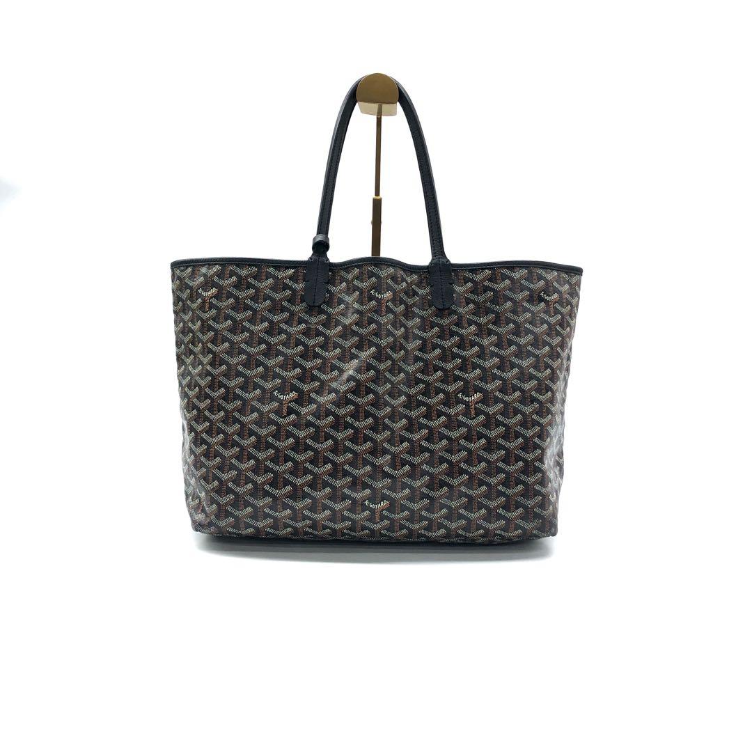 Goyard Saint Louis PM Tote Medium Black
 These are professional photos of the actual bag.
 CONDITION: VERY GOOD
 This preloved / preowned Goyard tote is in very good condition with some rubbing around the corners. Light stains inside. 
 DETAILS:
 
