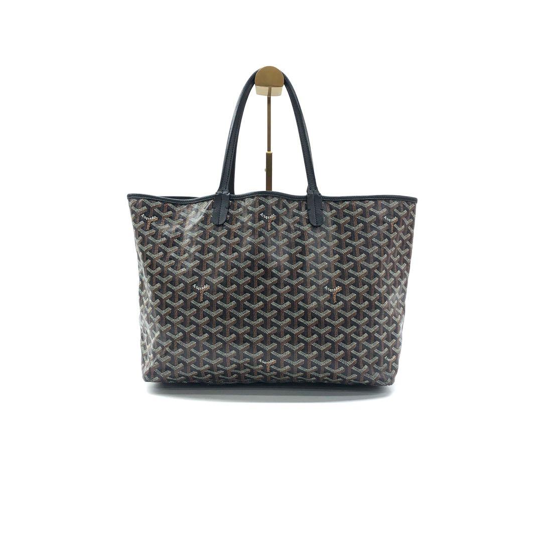 Goyard Saint Louis PM Tote Medium Black In Good Condition For Sale In AUBERVILLIERS, FR