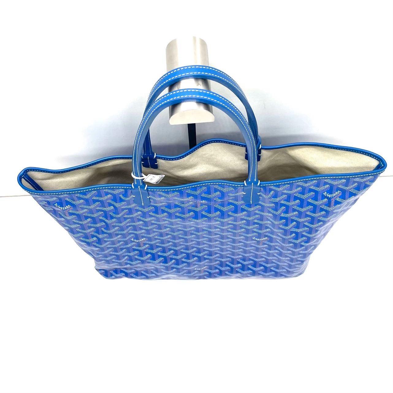 Goyard Saint Louis PM Tote Medium Blue In Excellent Condition In AUBERVILLIERS, FR