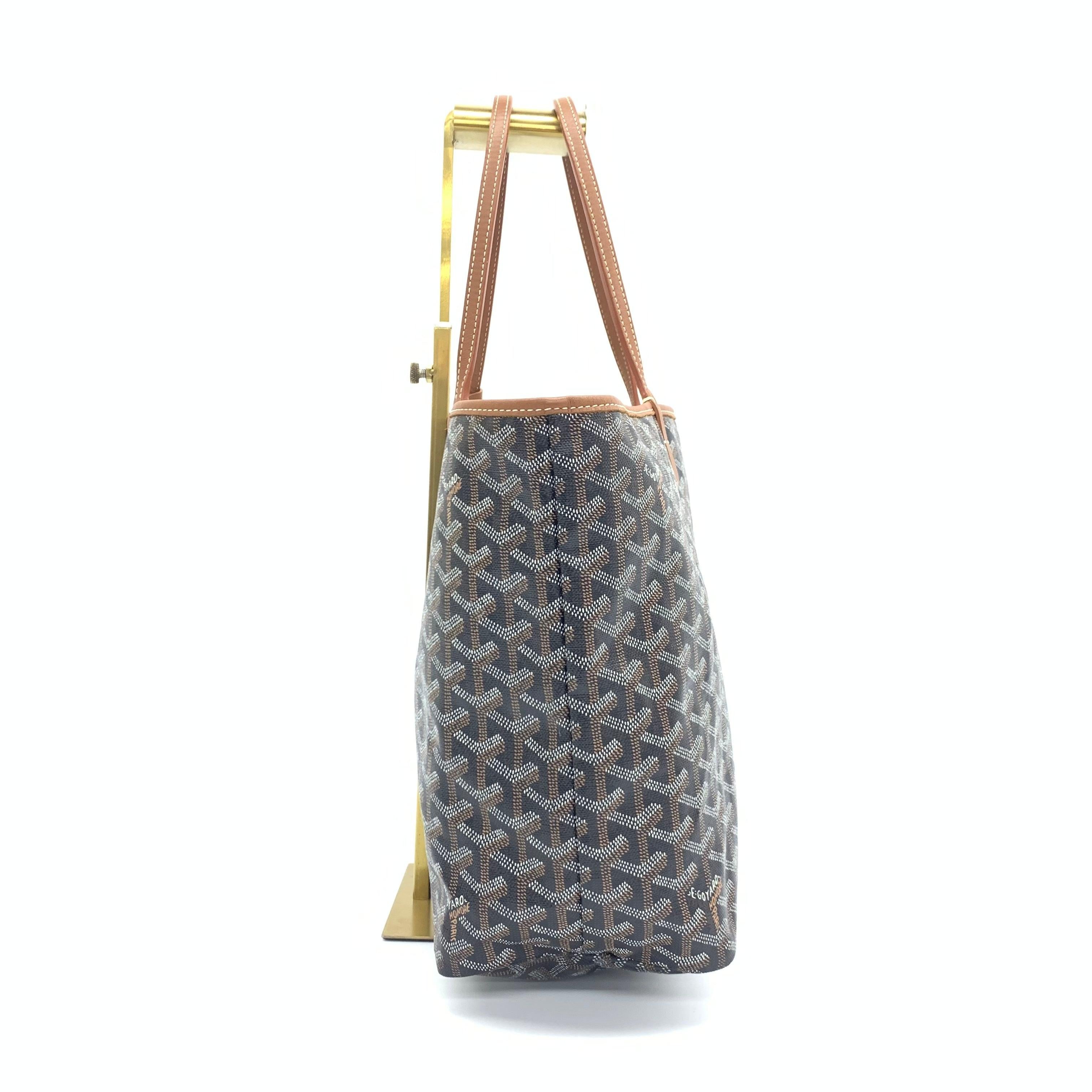 Goyard Saint Louis PM Tote Medium Brown 2016 In Excellent Condition In AUBERVILLIERS, FR