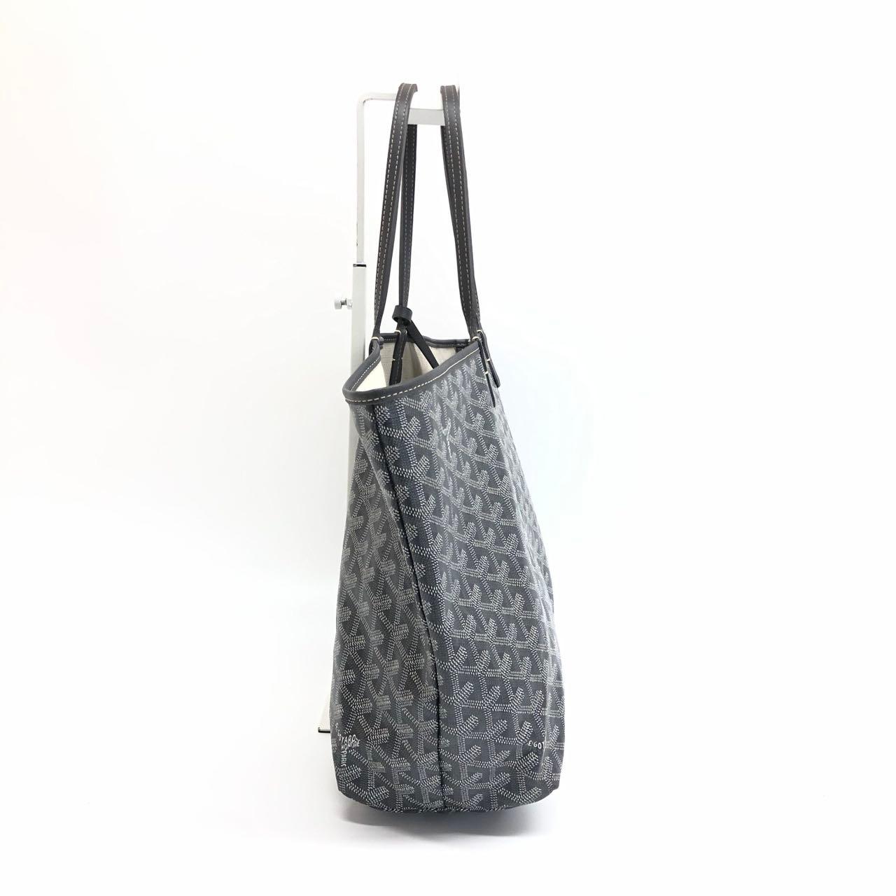Goyard Saint Louis PM Tote Medium Grau Goyardine Segeltuch 2019 Damen im Angebot