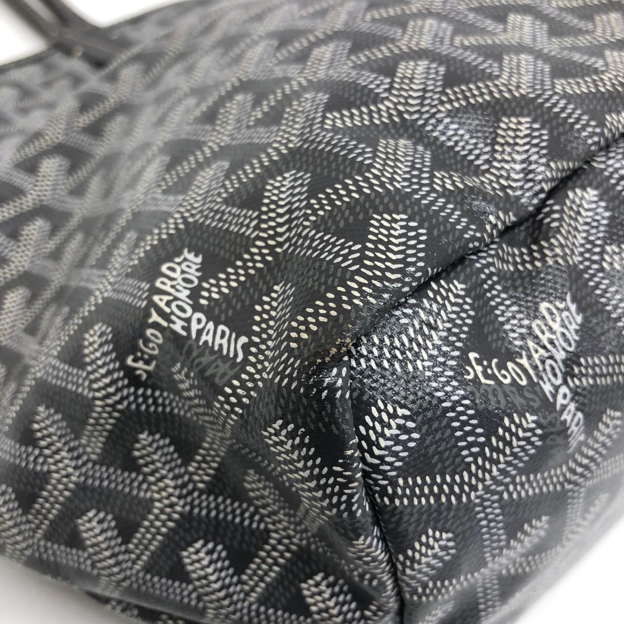 Goyard Saint Louis PM Tote Medium Grau Goyardine Segeltuch 2019 im Angebot 5