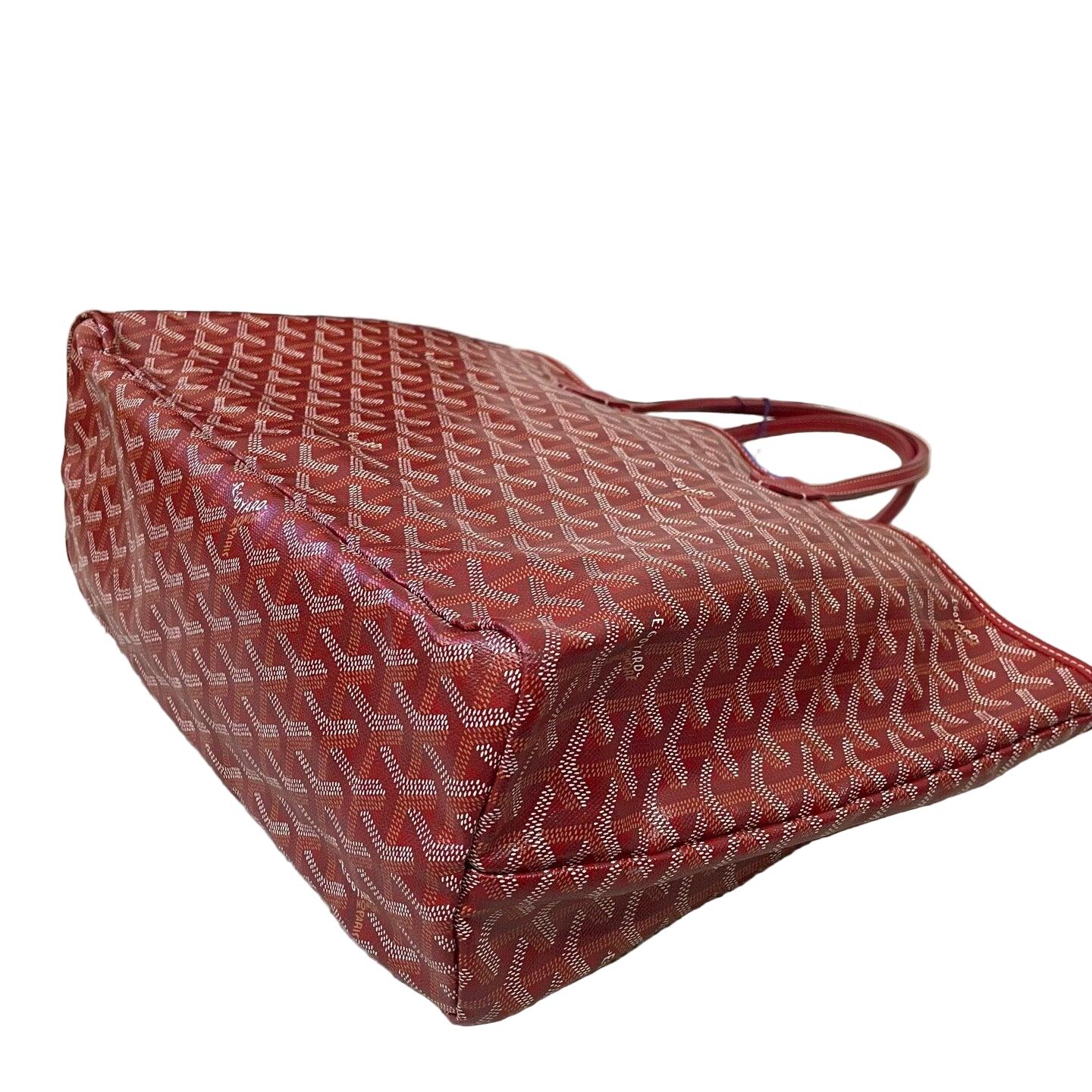 Goyard Saint Louis PM Tote Medium Red Goyardine 2017 en vente 7