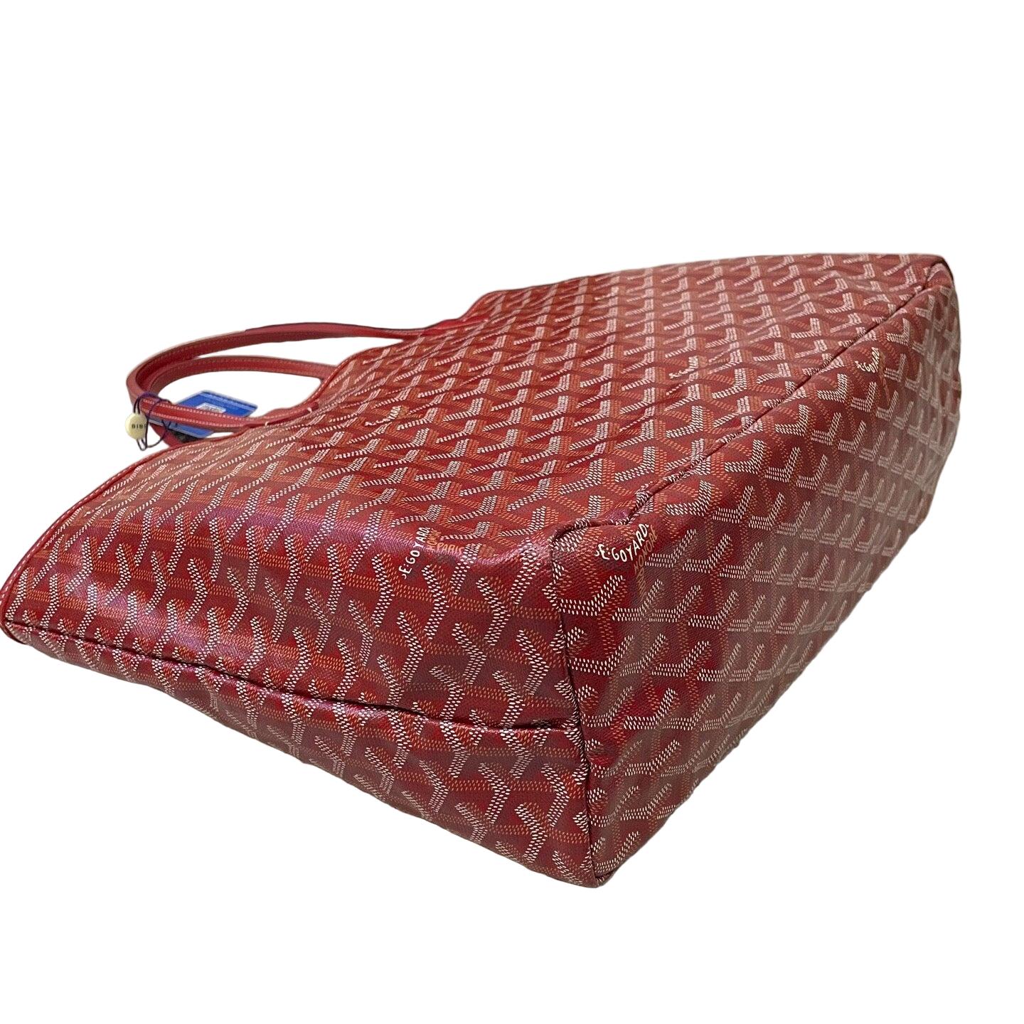 Goyard Saint Louis PM Tote Medium Red Goyardine 2017 en vente 8