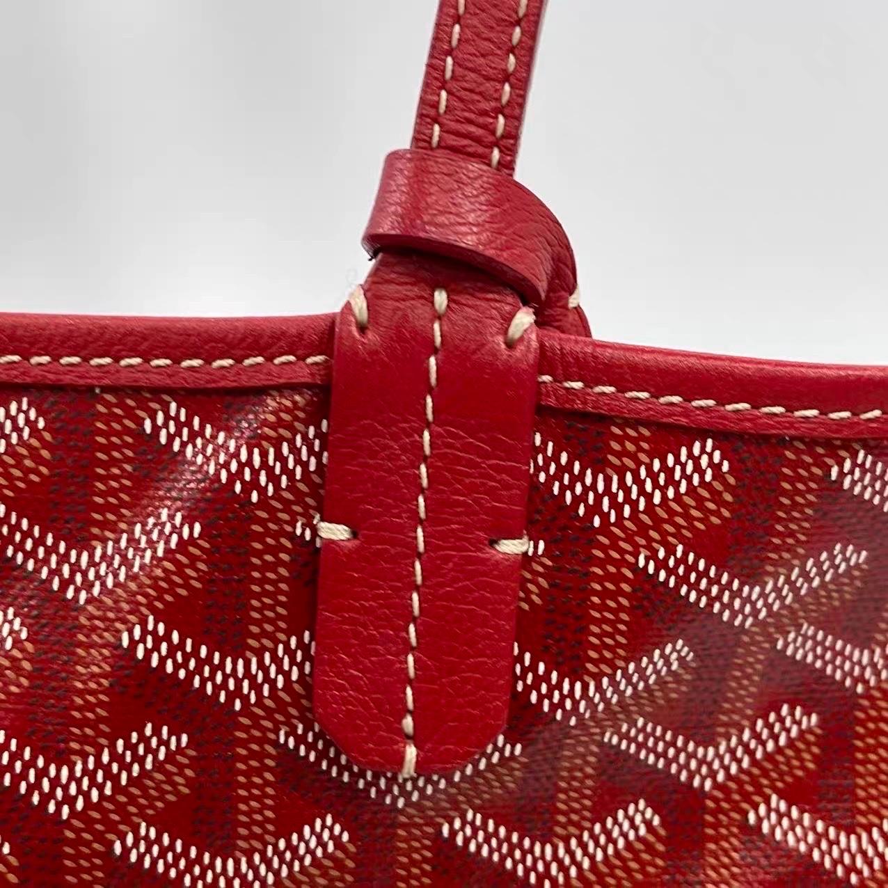 Goyard Saint Louis PM Tote Medium Red Goyardine 2017 en vente 11