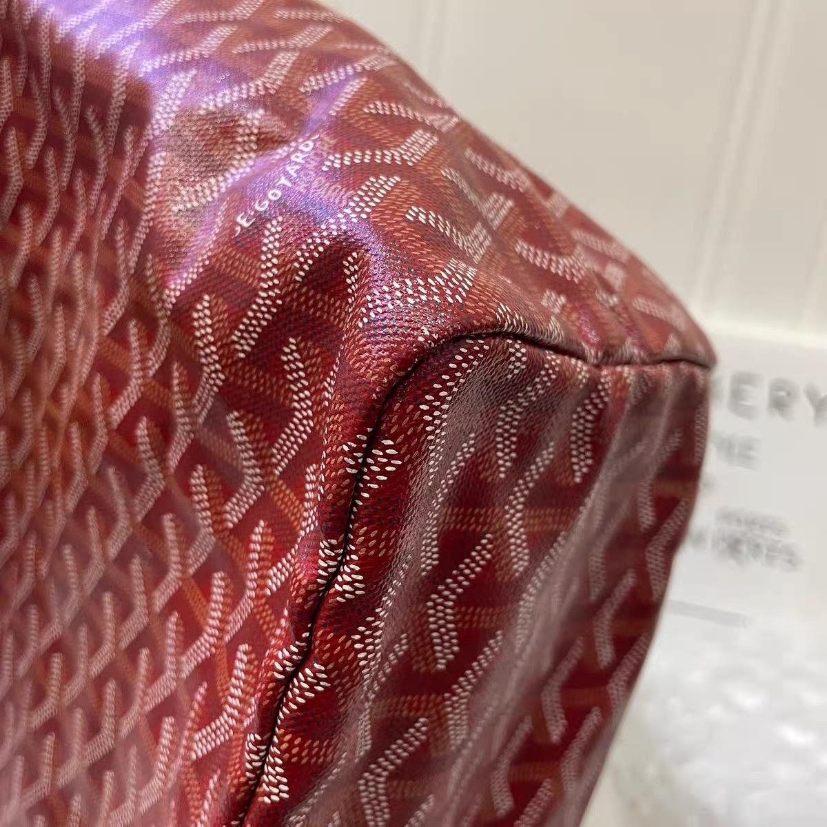 Goyard Saint Louis PM Tote Medium Red Goyardine 2017 en vente 13