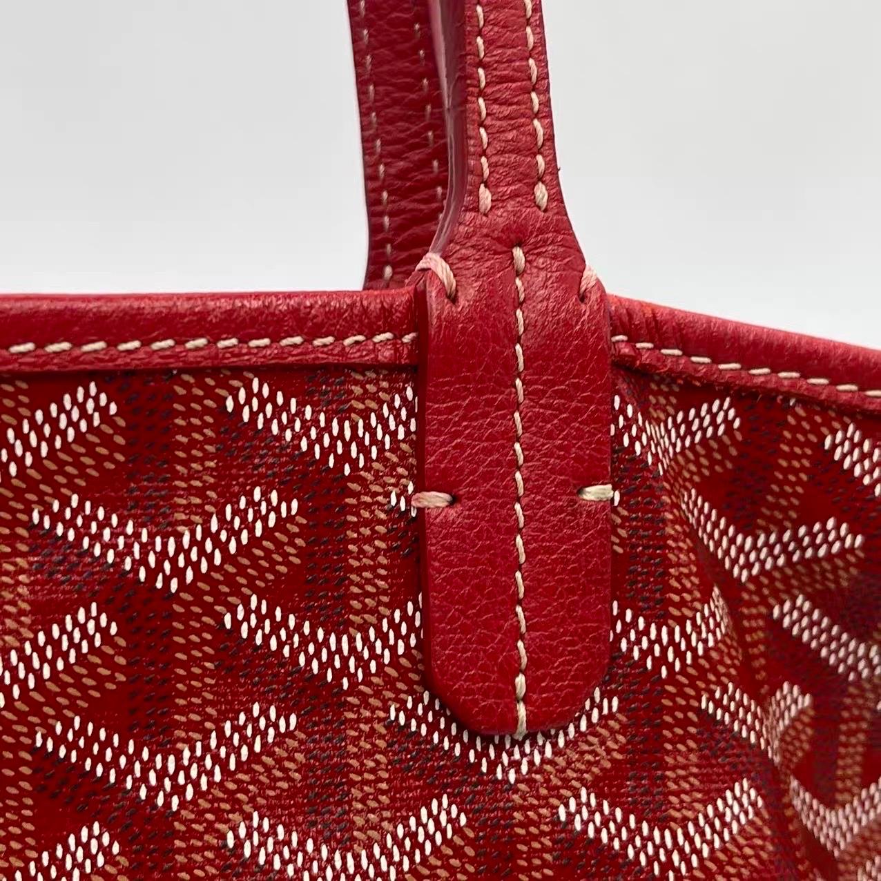 Goyard Saint Louis PM Tote Medium Red Goyardine 2017 en vente 14