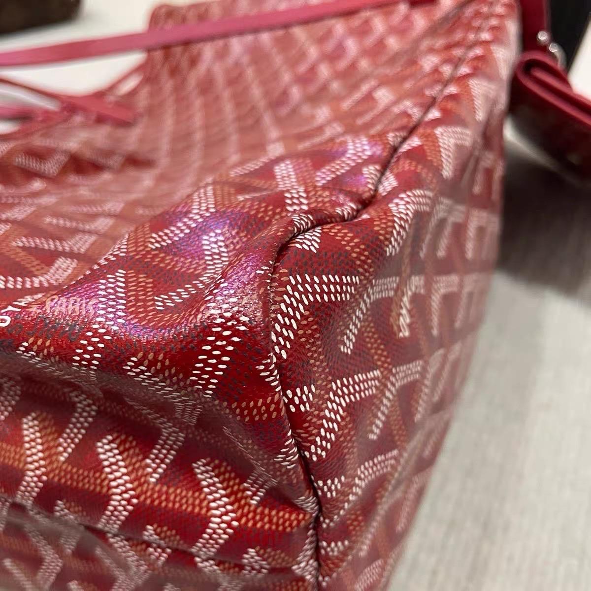 Goyard Saint Louis PM Tote Medium Red Goyardine 2017 en vente 15