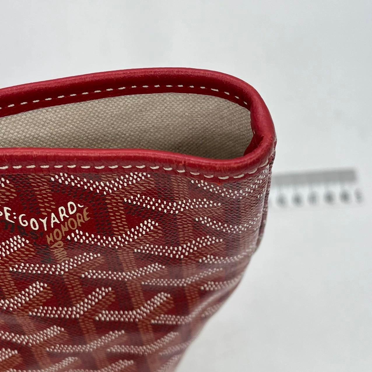 Marron Goyard Saint Louis PM Tote Medium Red Goyardine 2017 en vente
