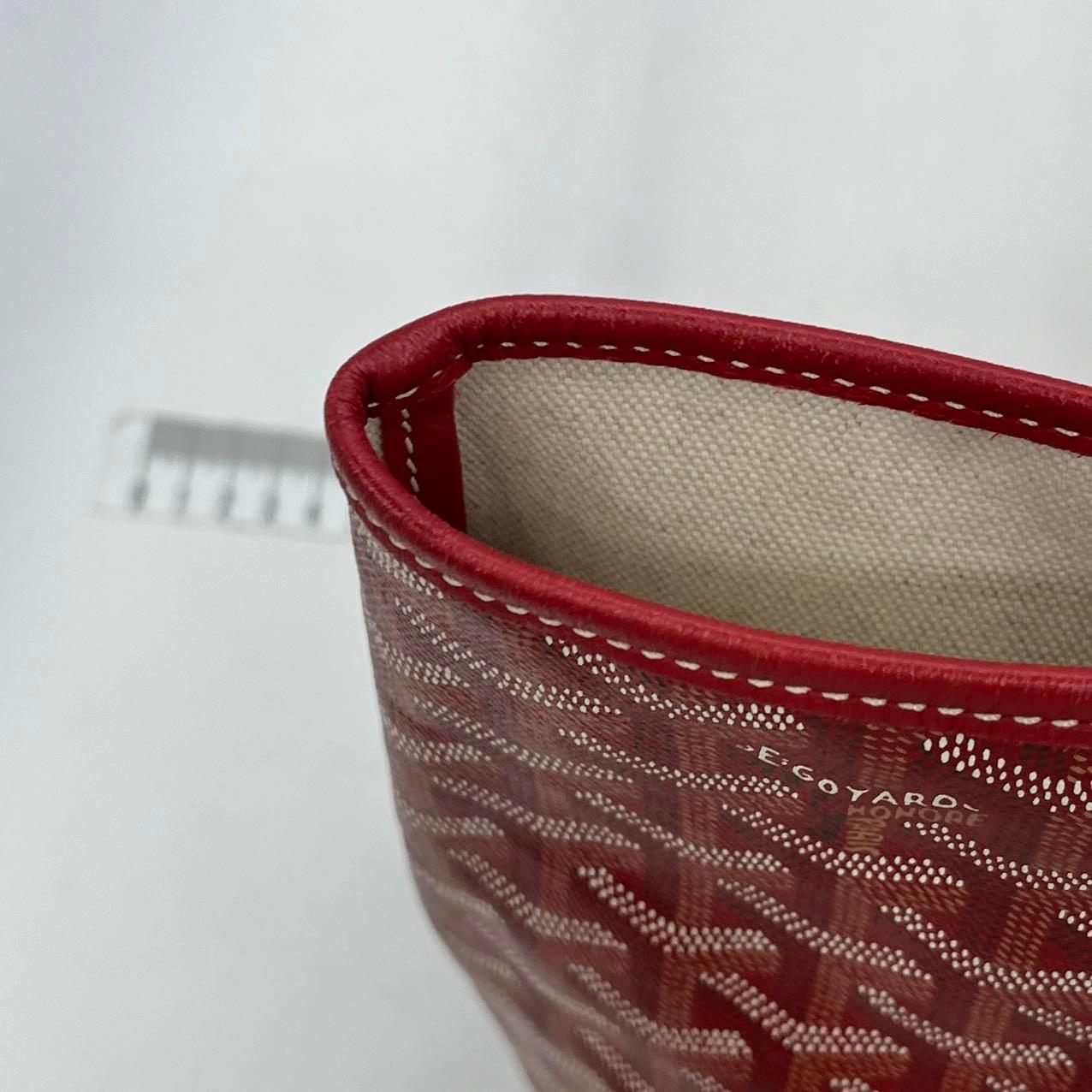 Goyard Saint Louis PM Tote Medium Red Goyardine 2017 Bon état - En vente à AUBERVILLIERS, FR