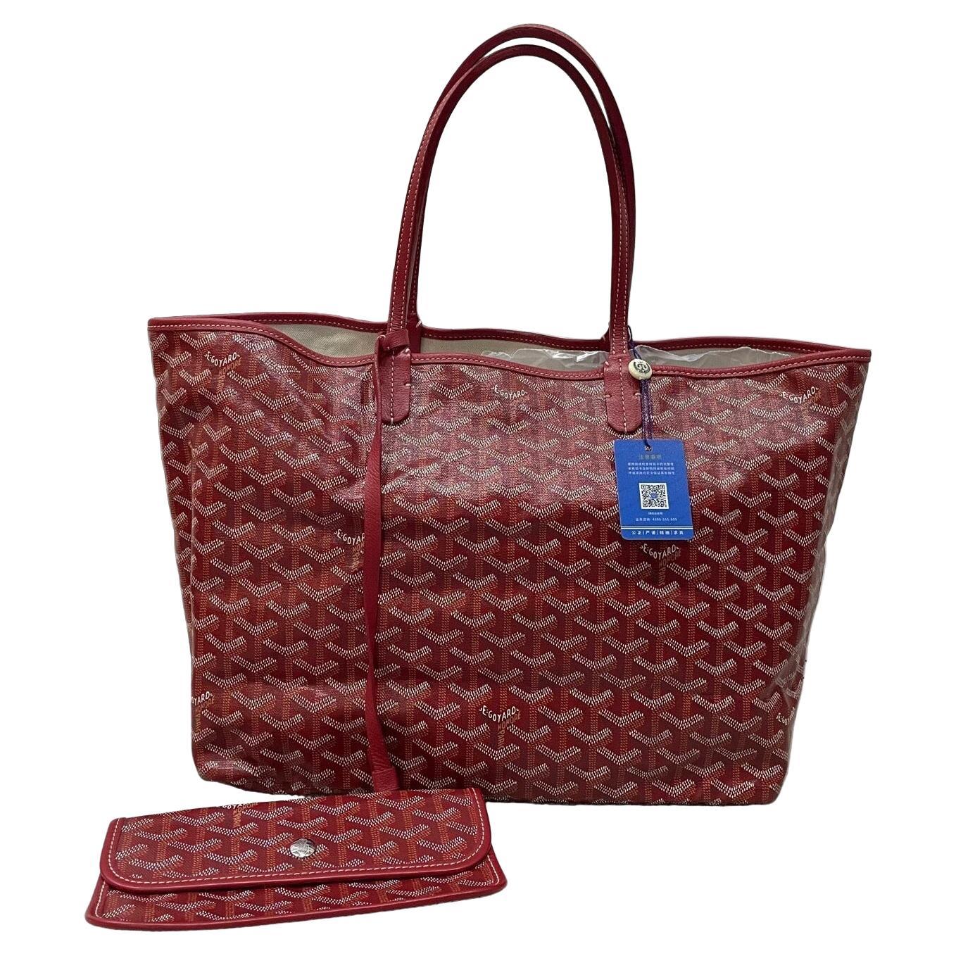 Goyard Saint Louis PM Tote Medium Red Goyardine 2017