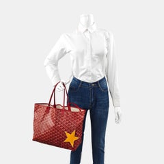 Goyard Saint Louis PM Tote Medium Red With Star