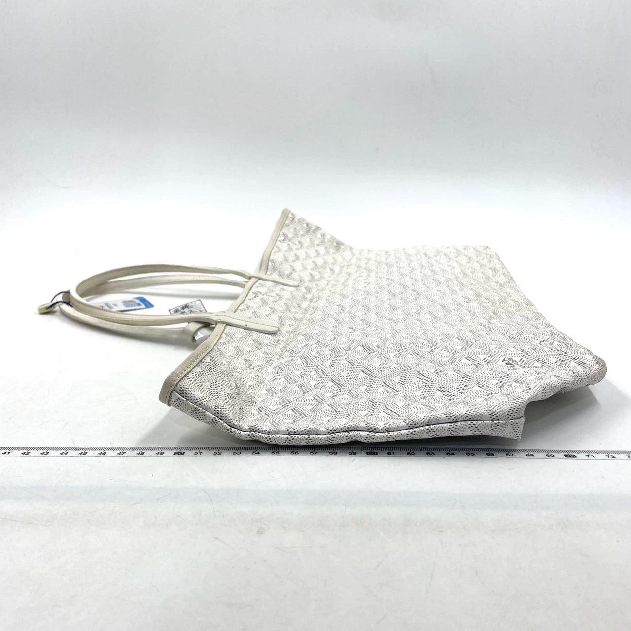 Gray Goyard Saint Louis PM Tote Medium White