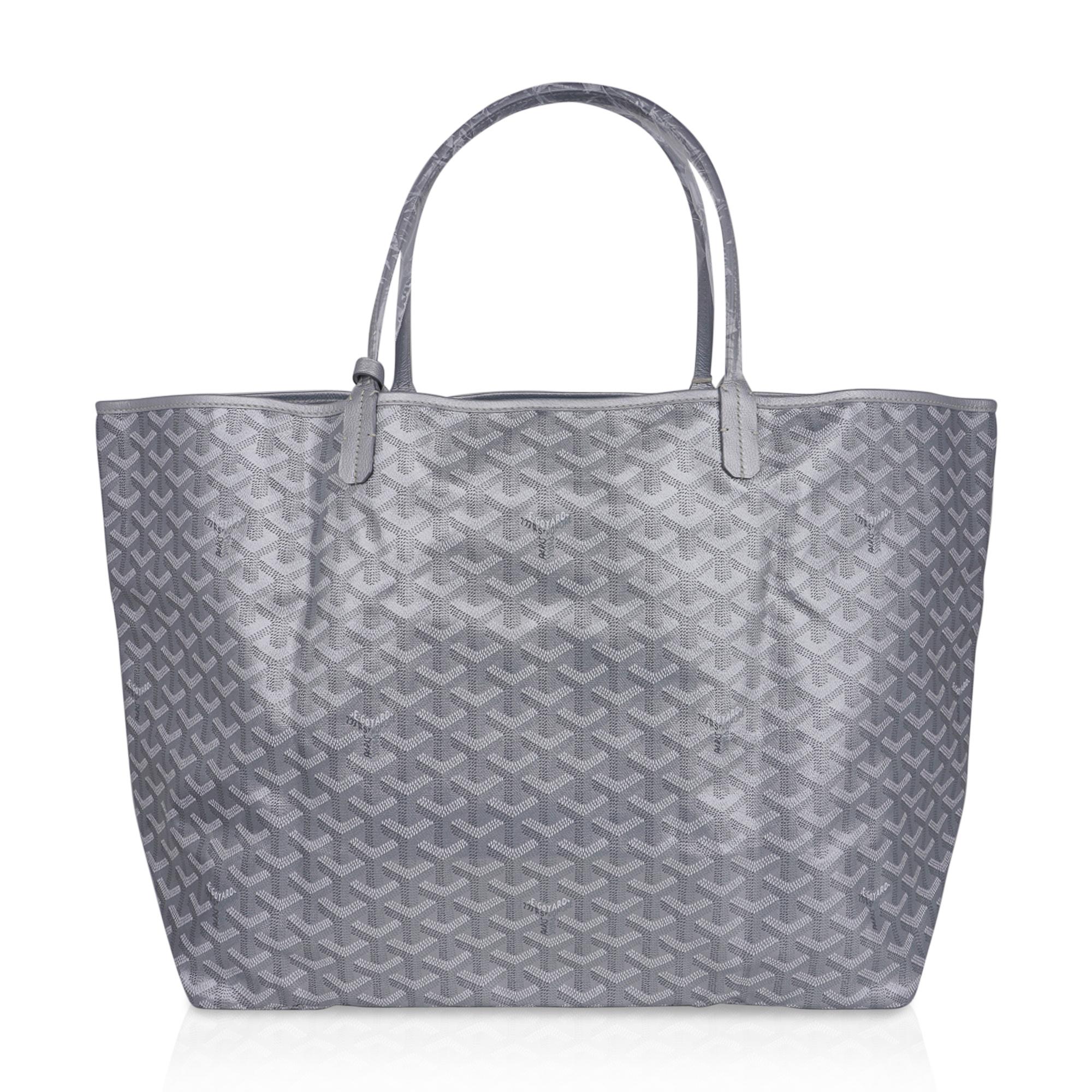 Goyard Saint Louis Silver Metallic GM Limited Edition 2021 Tote Bag New w/Tag 6