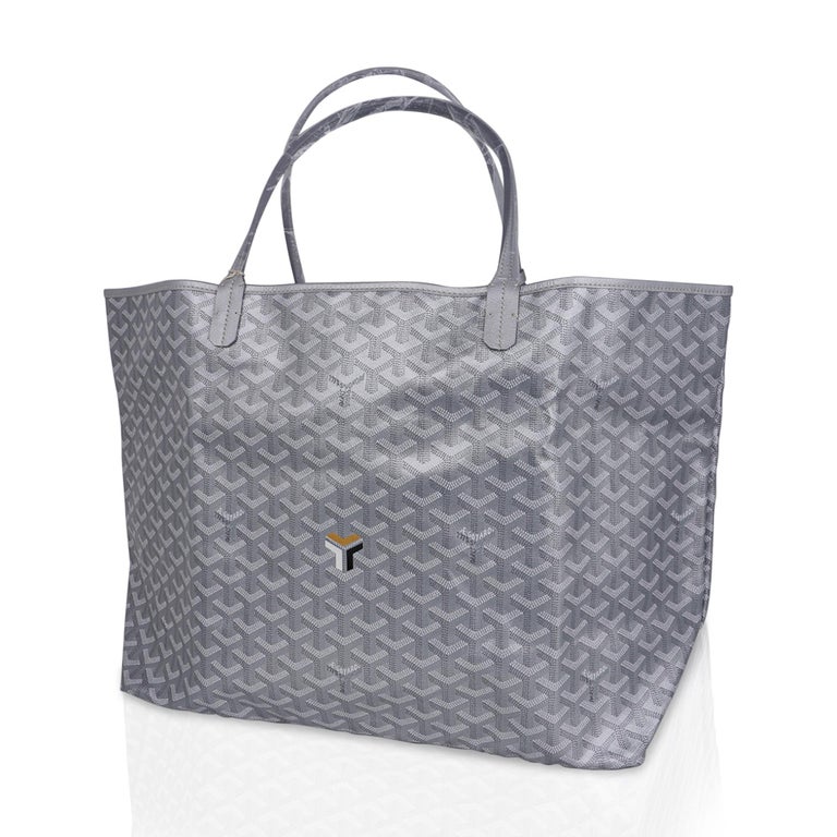 Goyard Grey St Louis Tote GM Chevron Bag - Chicjoy