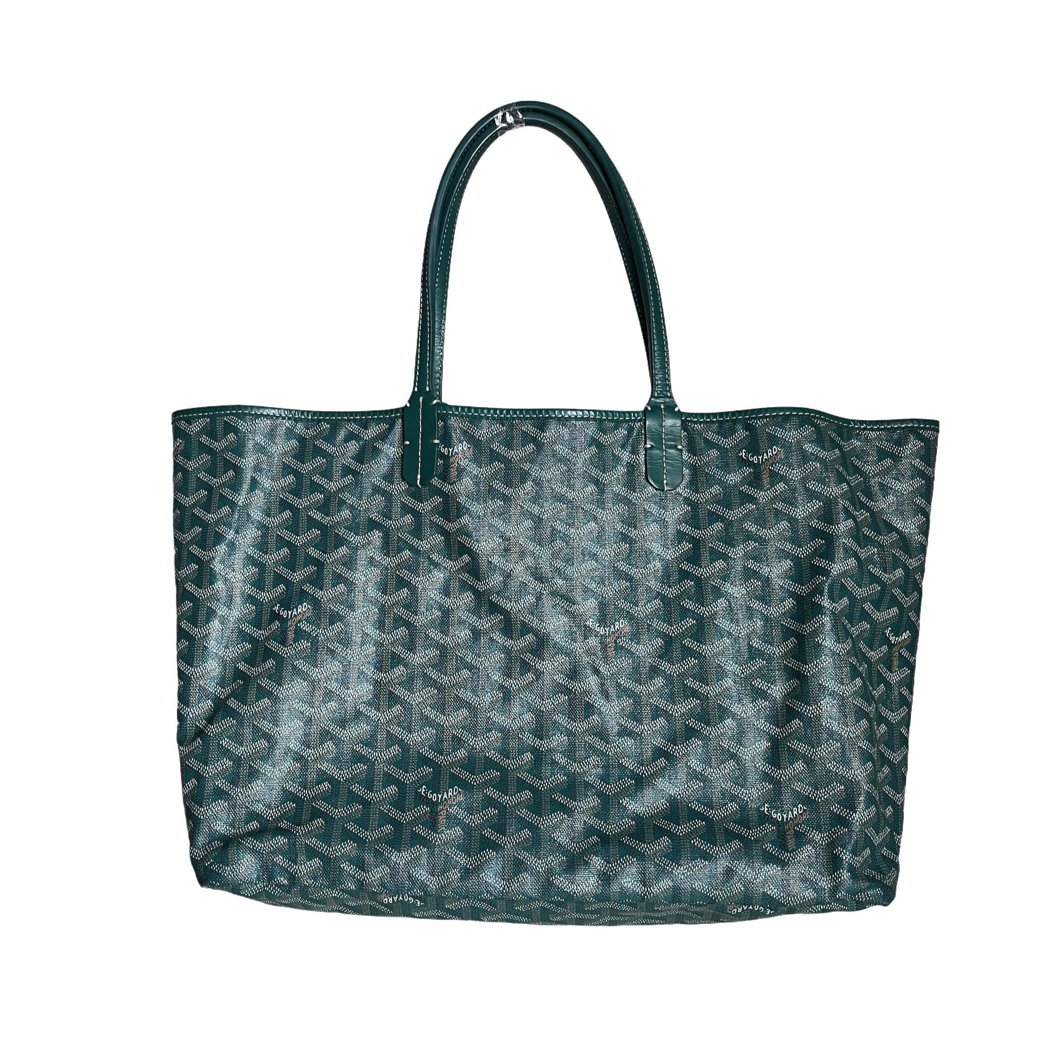 Goyard Saint Louis Tote 2013 PM Medium Green
  These are professional photos of the actual bag.
  Condition: Excellent condition with minor stains on the inside and rubbing around the corners. 
  
  
  DETAILS
  
  
  Brand: Goyard
  
  Model: Saint